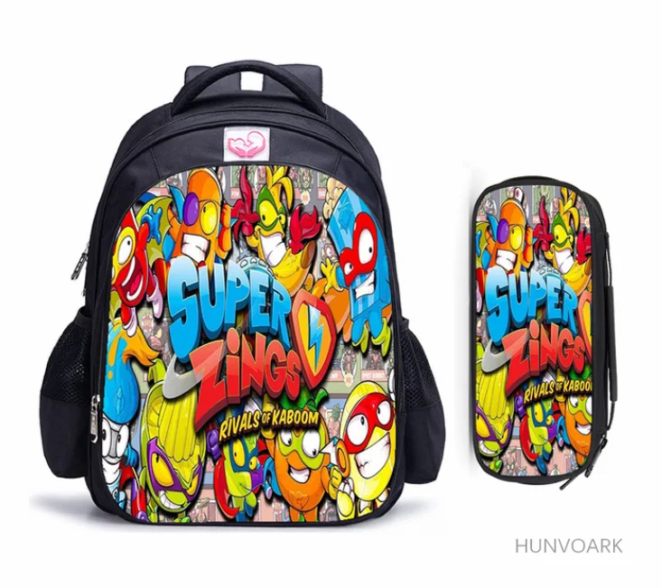 16 Pollici Super Zings Zaino Cartoon Game Superzings Toddler Kids Bag Impermeabile Plecak Daily Children Mochila
