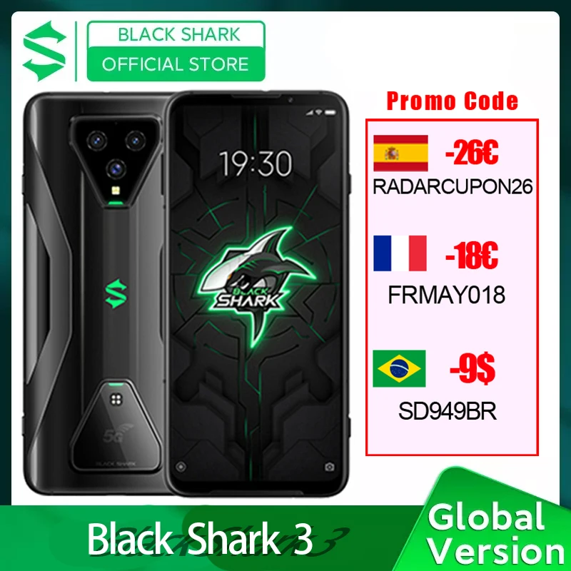 Global Version Black Shark 3  8GB 128GB Snapdragon 865 5G Game Phone Octa Core 64MP Triple AI Cameras 65W Charger JOYUI 11