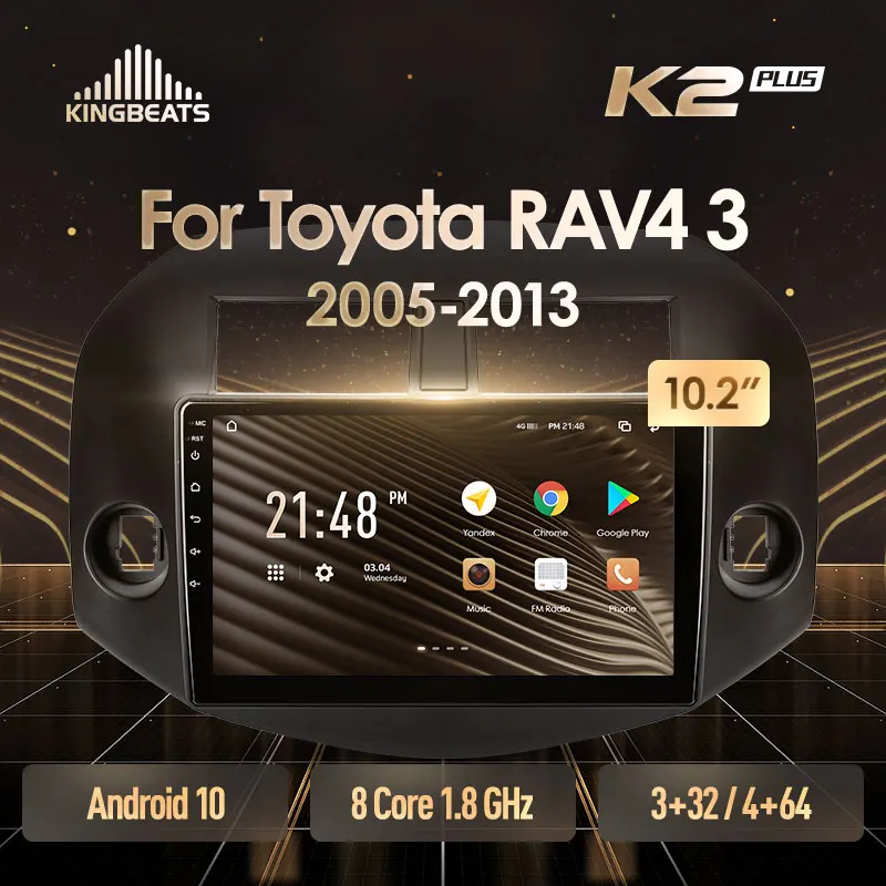 KingBeats штатное головное устройство For Toyota RAV4 3 XA30 2005 2013 GPS Android 10 автомагнитола на