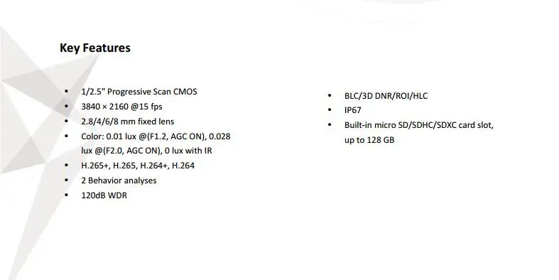 8 МП(4 K) ИК фиксированная пуля сетевая камера DS-2CD2T83G0-I5 Hikvision Оригинальная английская версия
