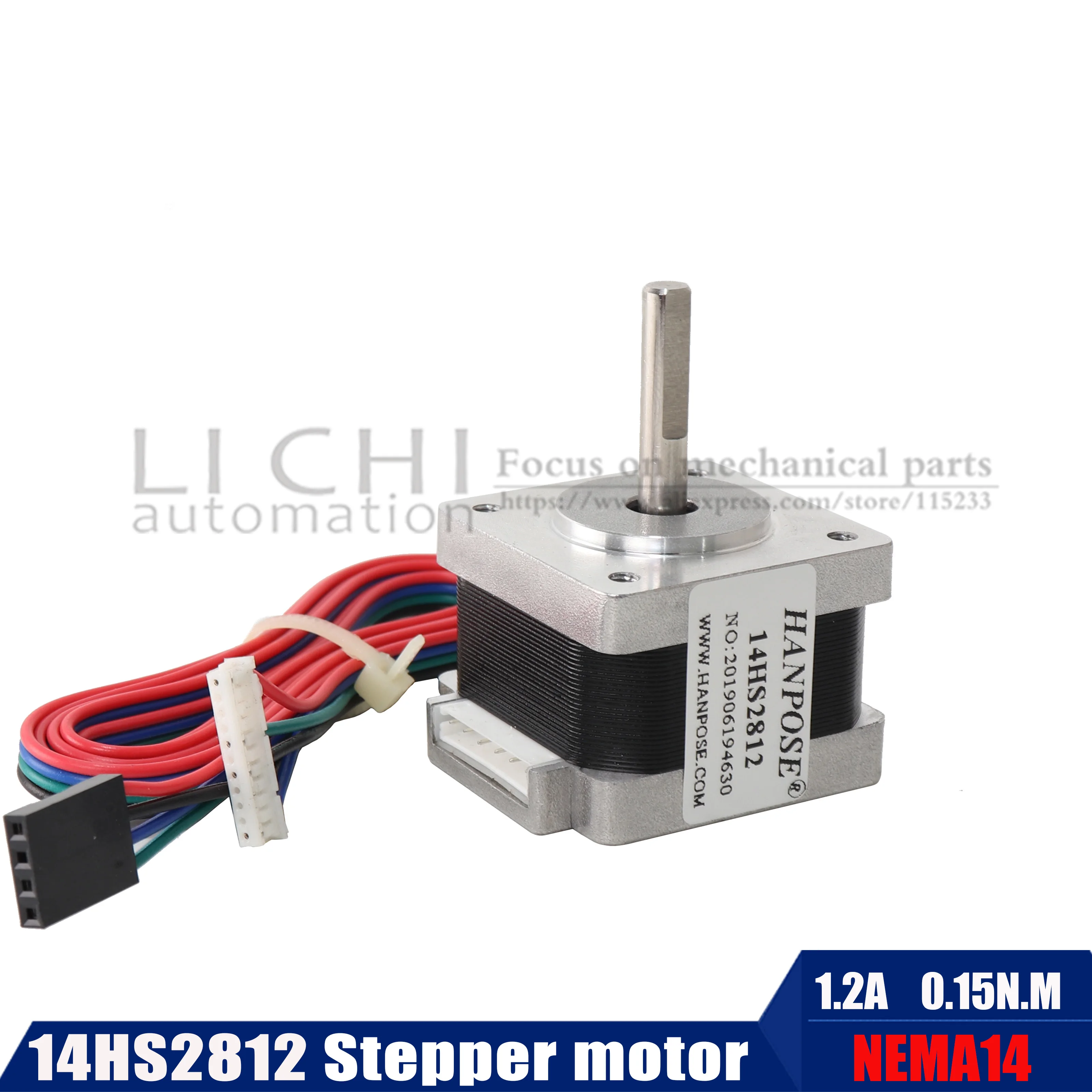 NEMA14 шаговый двигатель 14HS2812 4-свинец 1.2A 0.15N, M(Национальная ассоциация владельцев электротехнических 14 мотор для фрезерного станка с ЧПУ машина