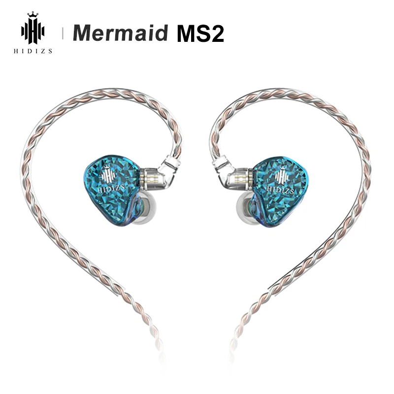 Hidizs Mermaid MS2 3.5mm 2Pin 0.78mm Detachable Cable HiFi In-Ear Headset Earphone 1DD+1BA Hybrid Drivers MonitorIEM Earbuds