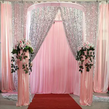 

1pc 4FTx6FT Gold Sequin Photo Backdrop Wedding Photo Booth Photography Background Silver or Gold Shiny Backgrounds