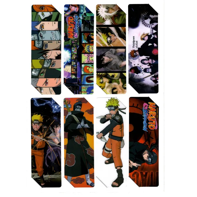 Naruto Könyvjelző Anime Rajzfilm Környezet Átlátszó 8 Lap, Iskola Kellékek Karácsonyi Születésnapi Ajándék