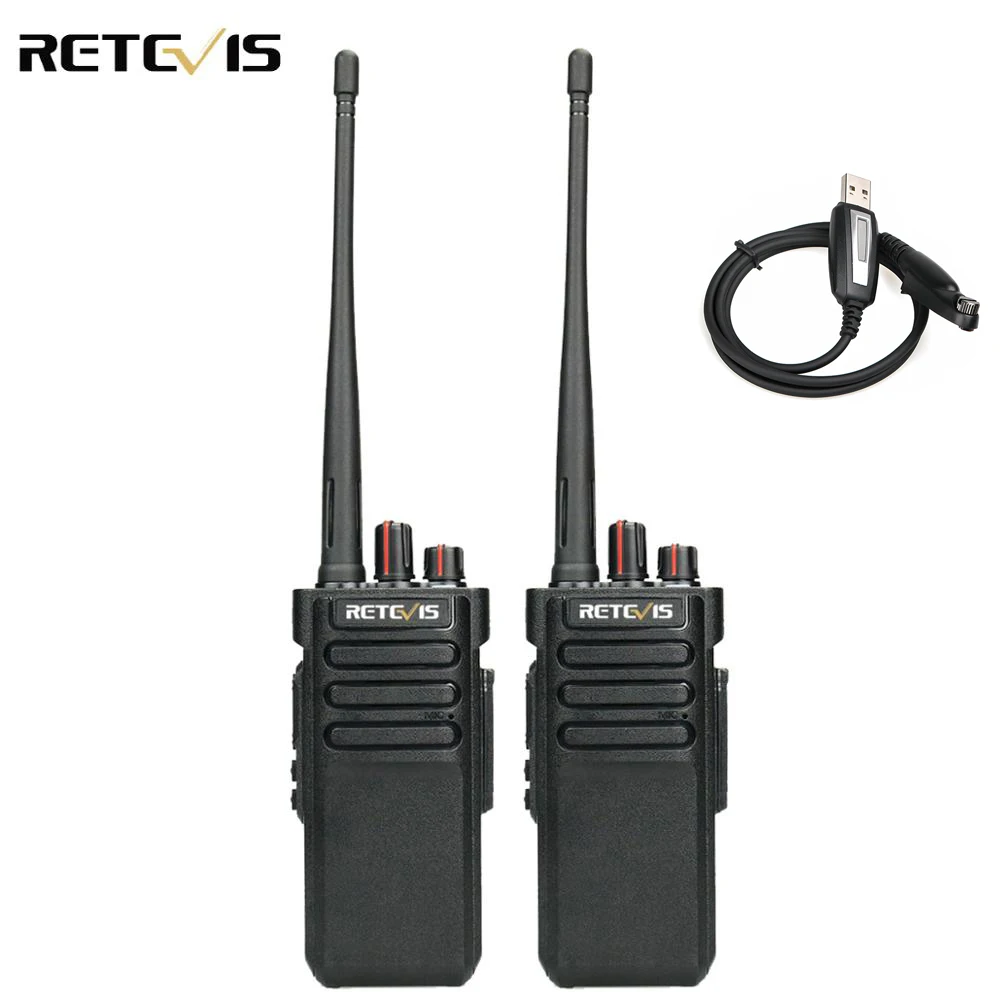 Пара высокой мощности Retevis RT29 Walkie Talkie IP67 Водонепроницаемый UHF400-480MHz VOX TOT Scan 2 Way Радио HF трансивер+ программный кабель