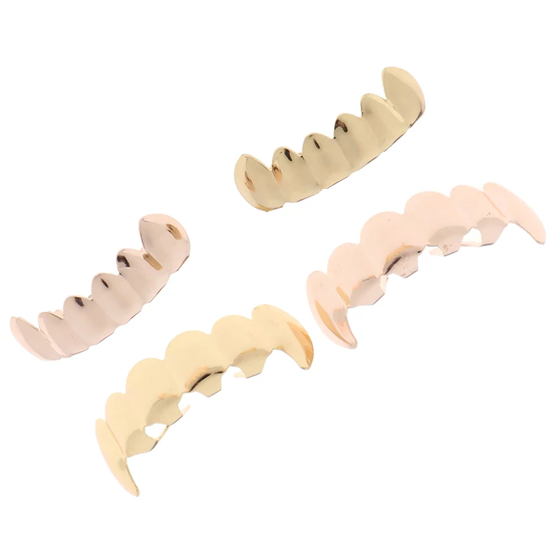 Хип хоп золотые радужные зубы Grillz Топ и низ красочные грили стоматологические