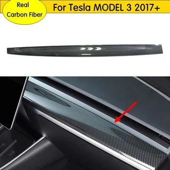 شراءغطاء لوحة التحكم المركزية من ألياف الكربون الجاف غطاء لوحة التحكم لطراز تسلا 3 2017 2018 2019 2020