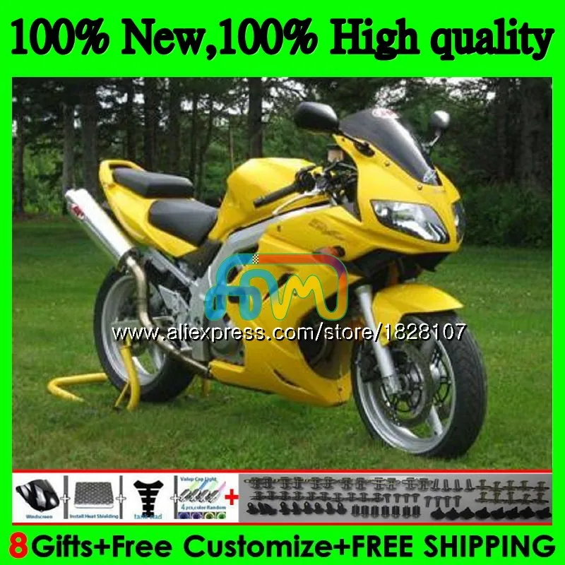 SV650S для SUZUKI SV650 1000 03 04 05 06 07 08 47BS. 18 SV1000S SV 650S 1000 2003 2004 желтый 2005 2006 2007 2008 обтекатель