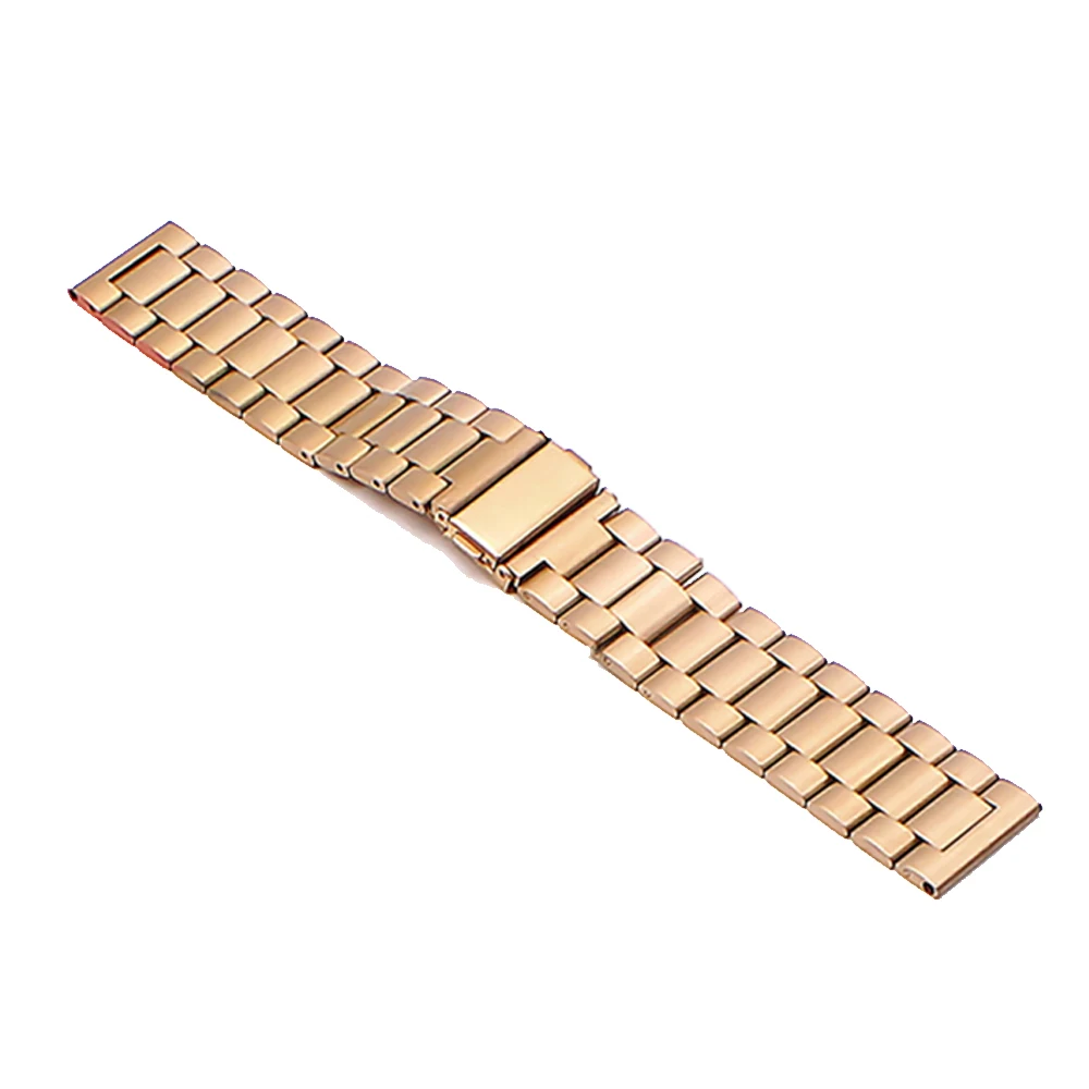 Rose gold 16 18 мм 20 мм 22 мм 24 мм универсальный ремешок из нержавеющей стали для samsung Galaxy Active2 gear S2 S3 Amazfit GTR Ремешок Браслет - Цвет ремешка: Rose gold