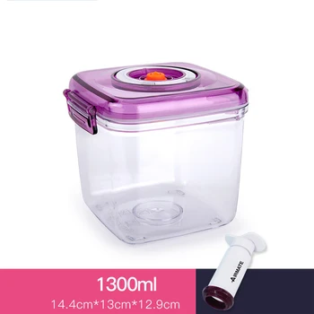 

1300ML Vacuum Containers Plastic Preservation Damp Proof Tea Pot Food Container Fresh Seal Food Kitchen Box Storage