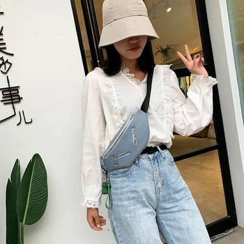 

Creative Fashion Fanny Waist Bag Classic Texture Delicate Chic Women Zipper PU Animal Pendant Chest Pouch Shoulder Packs