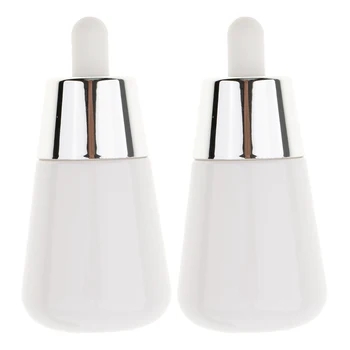 

2Pcs 30ml Empty Glass Amber Bottle with Dropper Liquid Pipette Bottle for Essential, Perfume Oils Home Travel Use