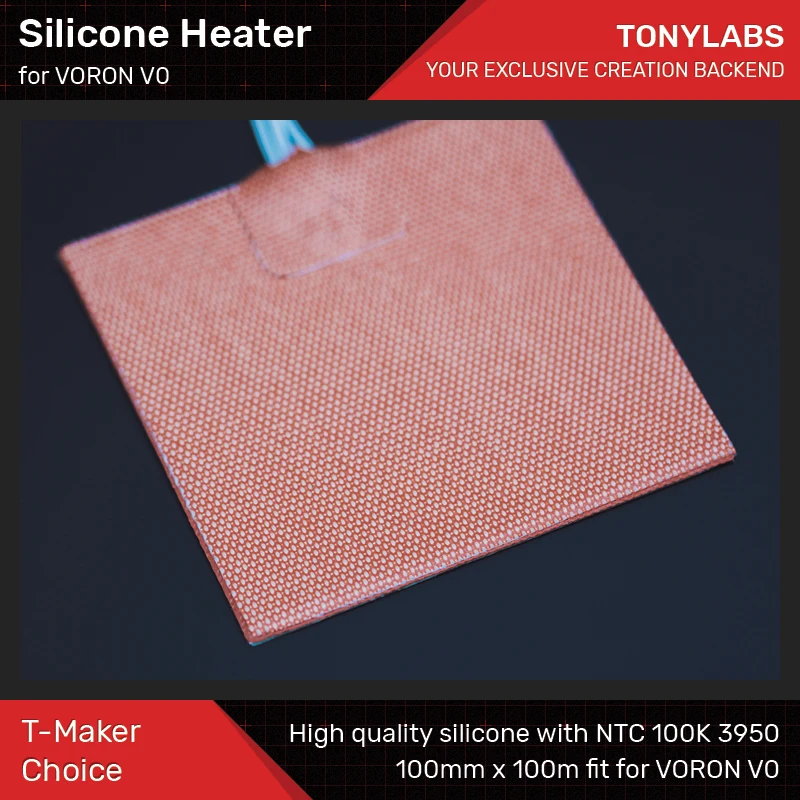 12v 50w Silicone Heater Pad 100x100mm For 3d Printer Heated Bed Heating Mat  Silicone Warming Accessories - Electric Heating Pads - AliExpress