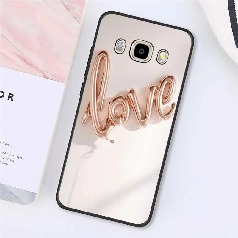 Love Heart Gold Rose Marble Stripes