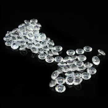 

1000pcs/lot Acrylic Clear 10mm 4 CT Diamond Confetti Wedding Reception Table Scatter Decoration