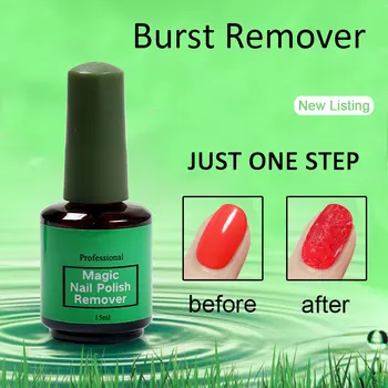 

2019 New Product Uv Nail Polish Burst Magic Remover Degreaser for Nails 15ml*3 Soak Off Gel Nail Solution Cleaner Gel Remover