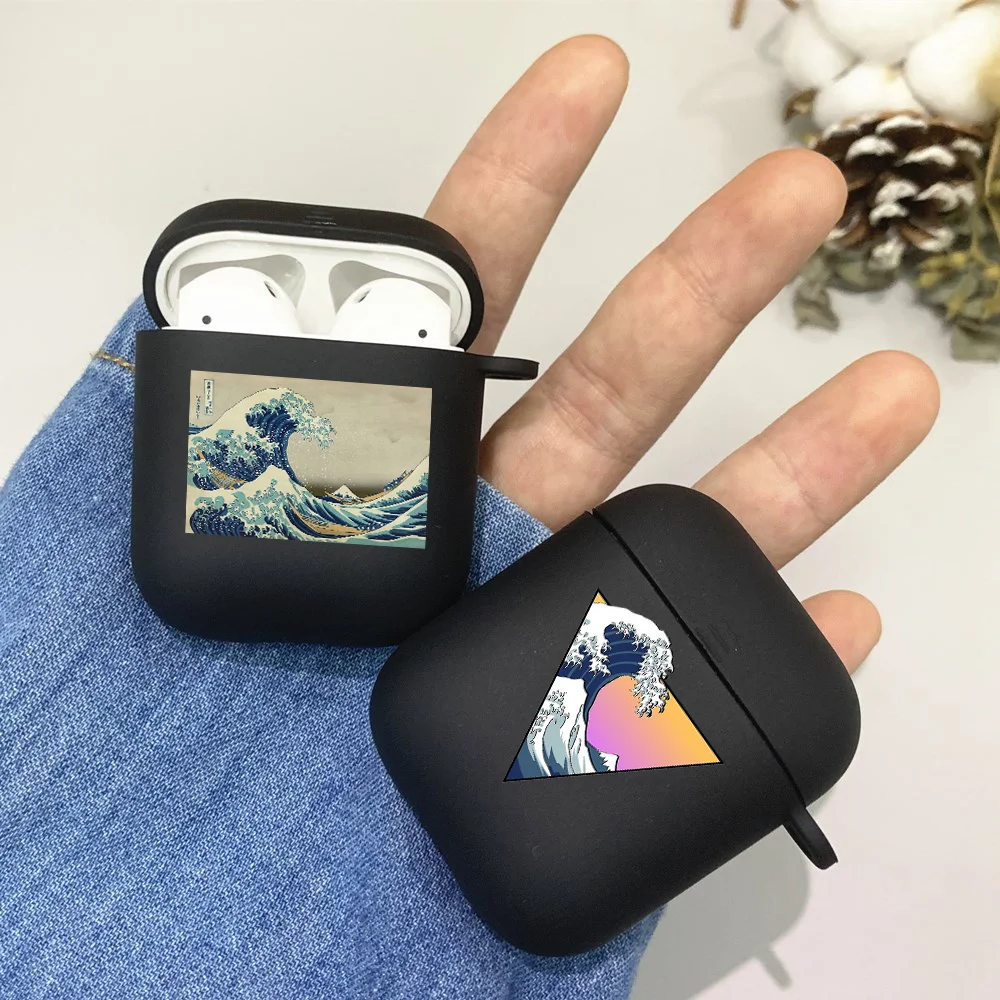 Soft Silicone Case for AirPods 1 2 3 Pro Case Wavy Shape