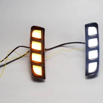 

Led Daytime Running Lights Yellow Turn Signal Lamp ABS Waterproof for Honda Civic Type R 2018 2019