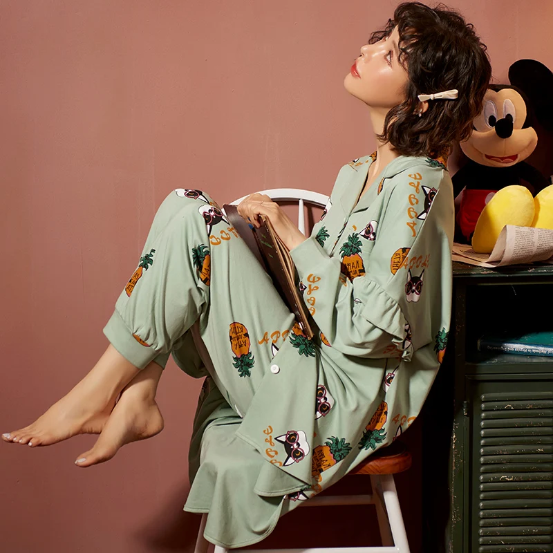 JRMISSLI пижамы для женщин милый укороченный топ+ шорты комплект из 2 предметов хлопковые пижамы свободные пижамы с эластичной талией для отдыха - Цвет: Синий