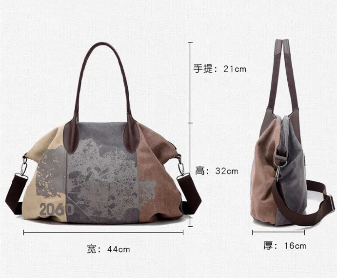 Handbag High Quality Women Girls Canvas Large Capacity Messenger Bags Lady Shoulder