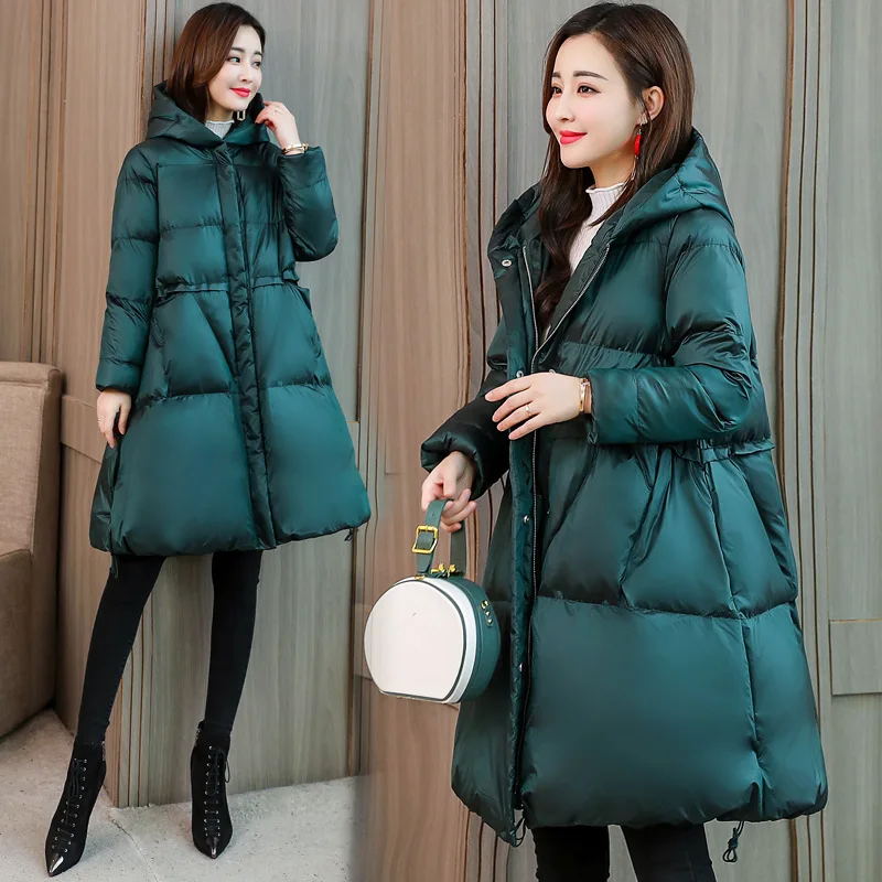 

Cotton-padded Clothes/Cotton Coat 2019 Winter Thick Warm Fashion Simple Versatile Comfortable Long Sleeve Women's Long