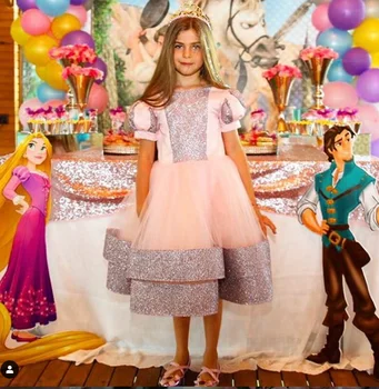 

Cap Feather Sleeve Pink Baby Girls Birthday Dresses Chritening Baby Girls Dresses Pink Dresses Big Bow Back Custom Elegant