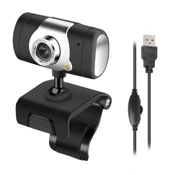 

Black 12 Megapixel Web Cam Built-in premium Microphone USB 480P Web Camera Designed with LED light with specialized optical lens