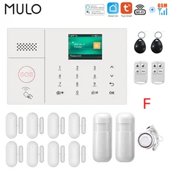 Tuya Wireless Wifi GSM Home Burglar Security Alarm System 433MHz Smart Life Alexa Google Apps Control With Sensor Detector RFID