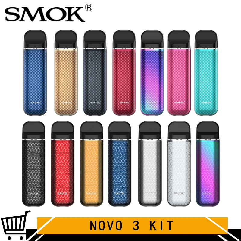 Original humo Novo Kit 25W Vape batería de 800mAh 1,7 ml de malla de 0.8ohm cartucho de cigarrillo electrónico vaporizador