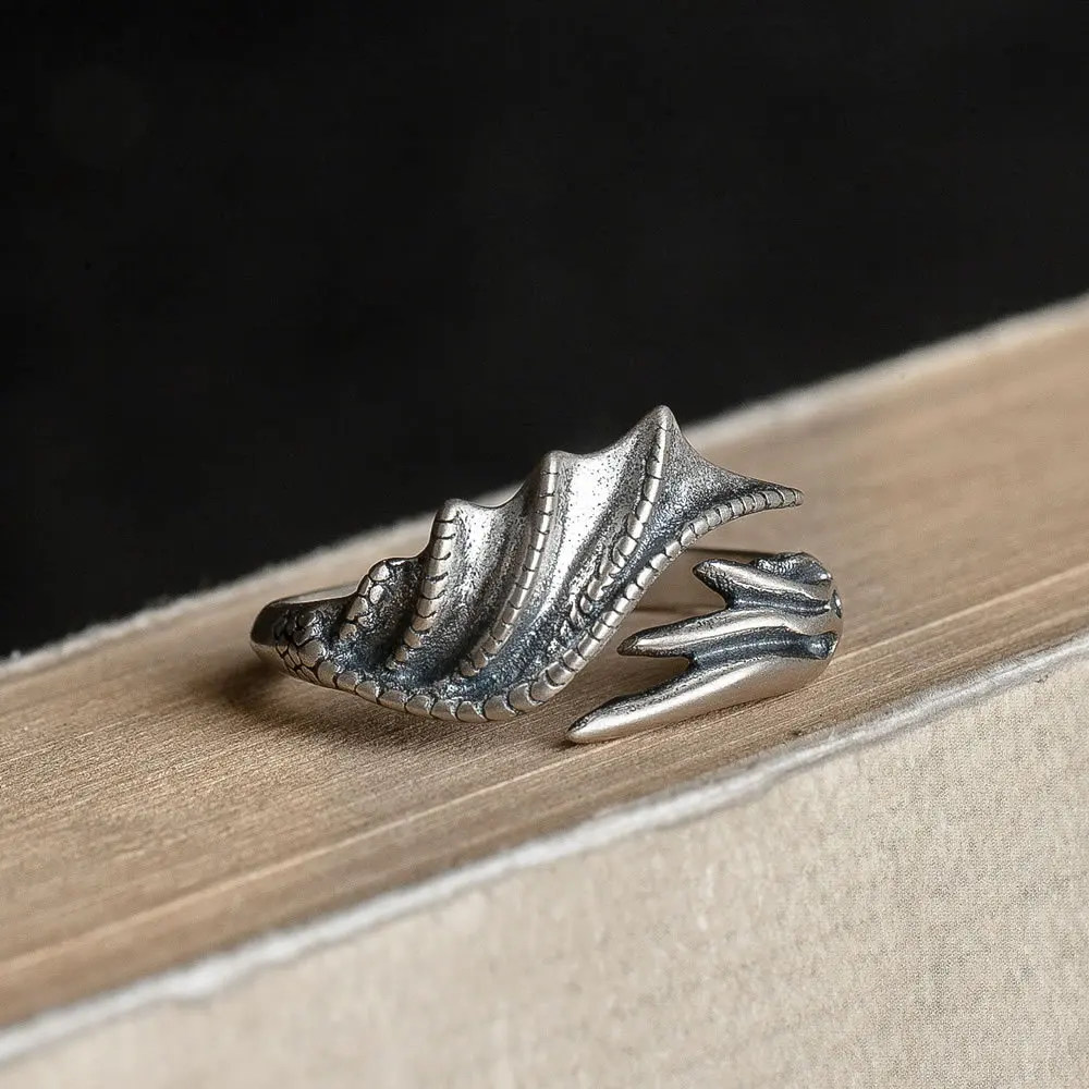 Серебряное кольцо 925 пробы ювелирные изделия для женщин обручальное дракона