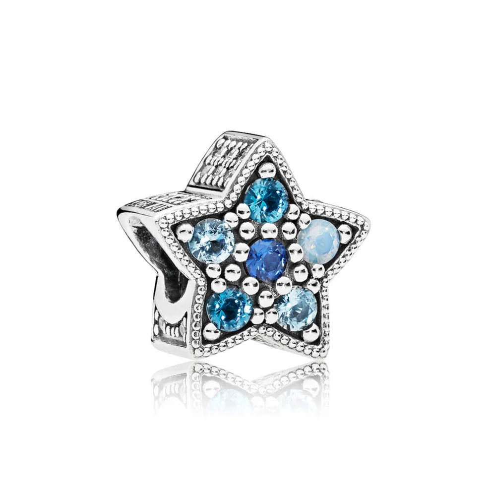 XIAOYI Серебро 925 пробы 11 винтажное ночное небо яркая звезда кулон Pandoras бисером красивая подвеска застежка ожерелье набор