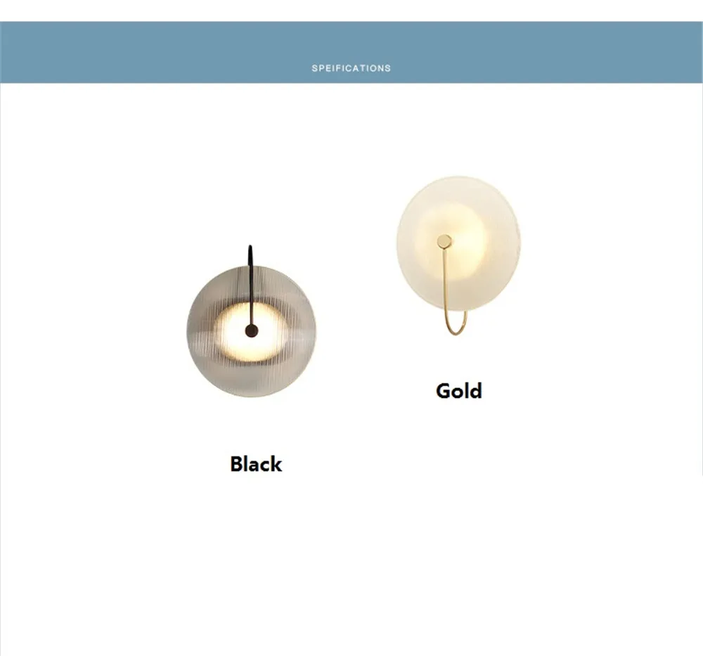 Nordic Design Modern LED Wall Lamp Loft Decor Sconce Wall Lights Iron Glass Bedroom Bedside Wall Light Home Lighting Luminaire (14)