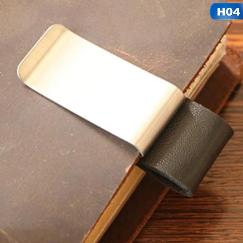 Металлический латунный клипсовый держатель для натуральной кожи дорожная записная книжка воловья дневник спиральный свободный лист аксессуар - Цвет: 4-With cortical ring
