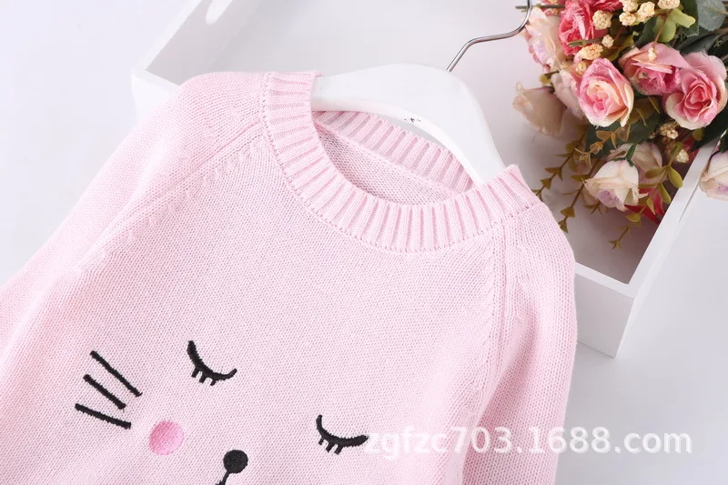 Новые модные свитера для девочек, вязаные свитера с круглым вырезом для девочек, одежда для девочек, одежда для детей 2-10 лет