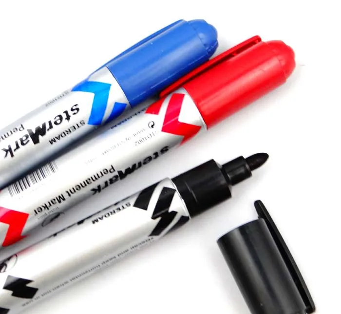 Promotion 3 PCS Oily Marker Pens Waterproof Ink Crude Portable Mark Pen Non-toxic Permanent DIY Art esign School Office Supplies |