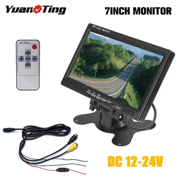

YuanTing 7 inch TFT LCD Color Monitor Screen 2 Video Input 4PIN Plug For Rear View Backup Reverse Truck Caravan RV Camera