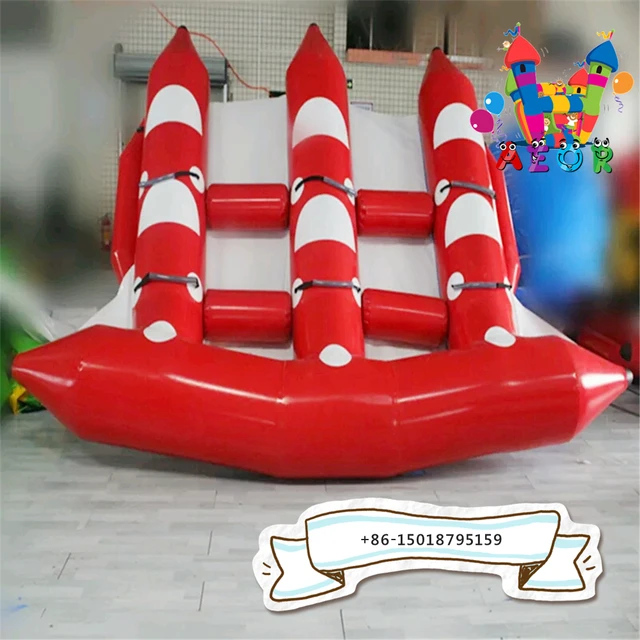 6 Person/Seat Inflatable Flying Fish Towable Tube for Adults Inflatable  Banana Boat Raft Float Water Game with Blower - AliExpress