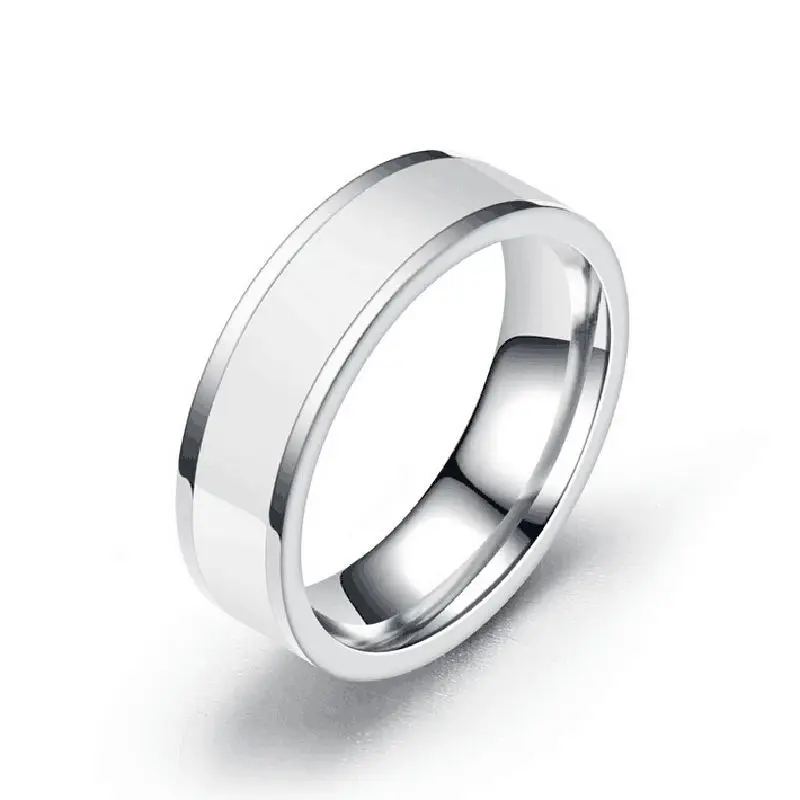 Женское кольцо из нержавеющей стали для влюбленных 6 мм|Кольца| |