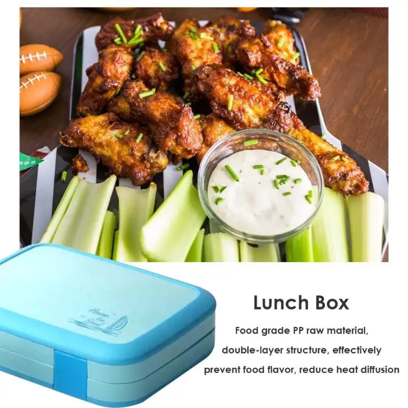 5 сетки Ланч-бокс Microwavable Bento box герметичный контейнер для хранения еды ланчбокс для детей офисный работник