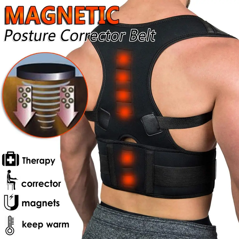 Orthopedic Shoulder Back Support Belt Men Woman Corrector Posture Brace Magnetic 2019 New | Красота и здоровье