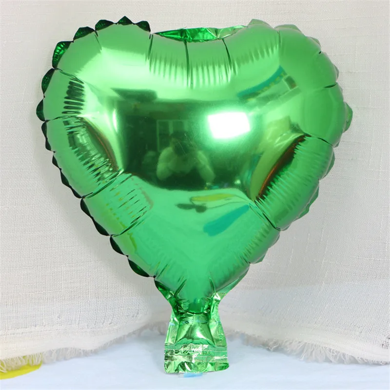 10 шт 10-дюймовые Алюминиевые шарики для свадебного украшения в форме сердца, воздушные шары для интимной вечеринки в честь Дня Рождения - Цвет: 05
