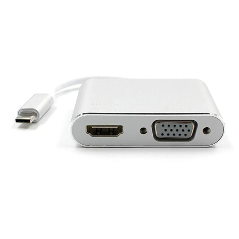 USB 3,1 type C к VGA многопортовый адаптер USB C к HDMI 4K конвертер UHD порт концентратор