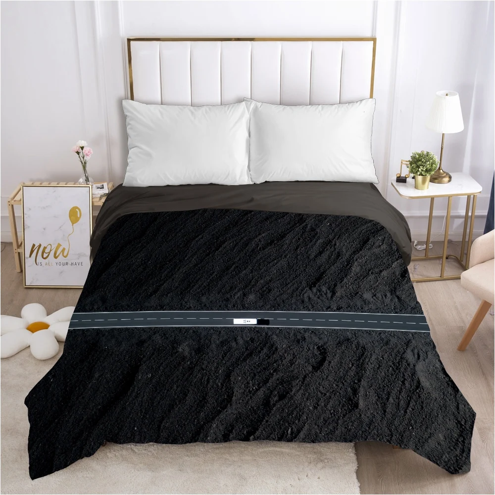 

Black Duvet cover Quilt/Blanket/Comfortable Case Double King Bedding 140x200 240x220 200x200 for Home highway