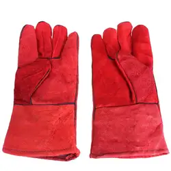 1 пара сварочные аппараты Сварка перчатки Arc Tig Mig сварочные кожаные рабочие перчатки 33 см