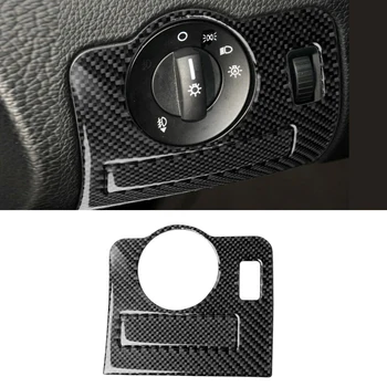 

Carbon Fiber Interior Headlight Switch Decor Trim Cover For Ford Mustang 2009-13 Car Accessories