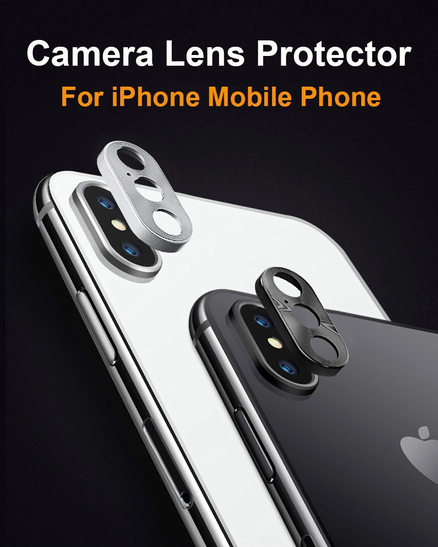 Металлическая защитная крышка для камеры для iPhone 7, 8, 6, 6S Plus, X, XS, XR, XS Max, чехол из алюминиевого сплава, задняя крышка для объектива камеры, защитная кольцевая крышка