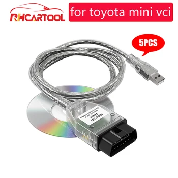 

5pcs OBD2 Diagnostic for toyoat MINI VCI j2534 SAE J1850 PWM For Toyota TIS Techstream V15.00.026 Single Cable OBD2 Scanner