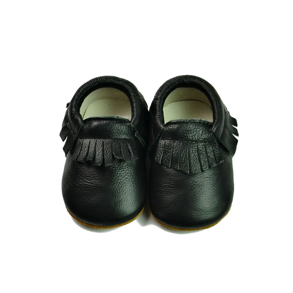 Baby Moccasins PU Leather baby first walker toddler girls floor shoes tassels cow suede newborn boys matte-leather soft sole