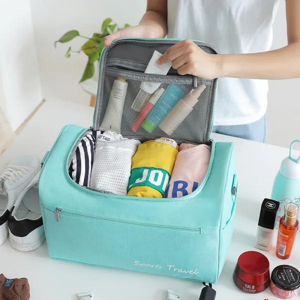

Dry And Wet Separation Travel Bag Weekend Overnight Suitcase Pouch Women's Waterproof Packing Cubes Garment Luggage Accessories