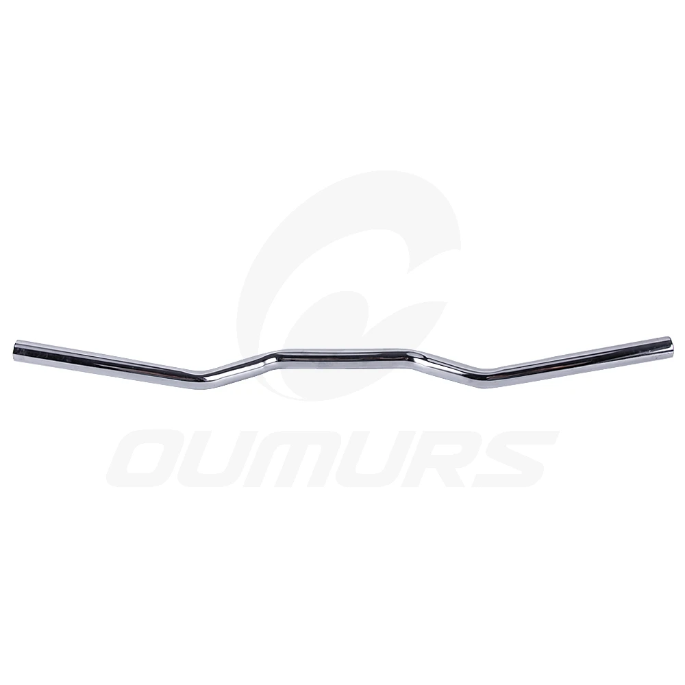 OUMURS руль мотоцикла " 25 мм рукоятка черный хром для Harley Sportster XL883 1200 Yamaha Kawasaki Suzuki Ducati - Цвет: Chrome